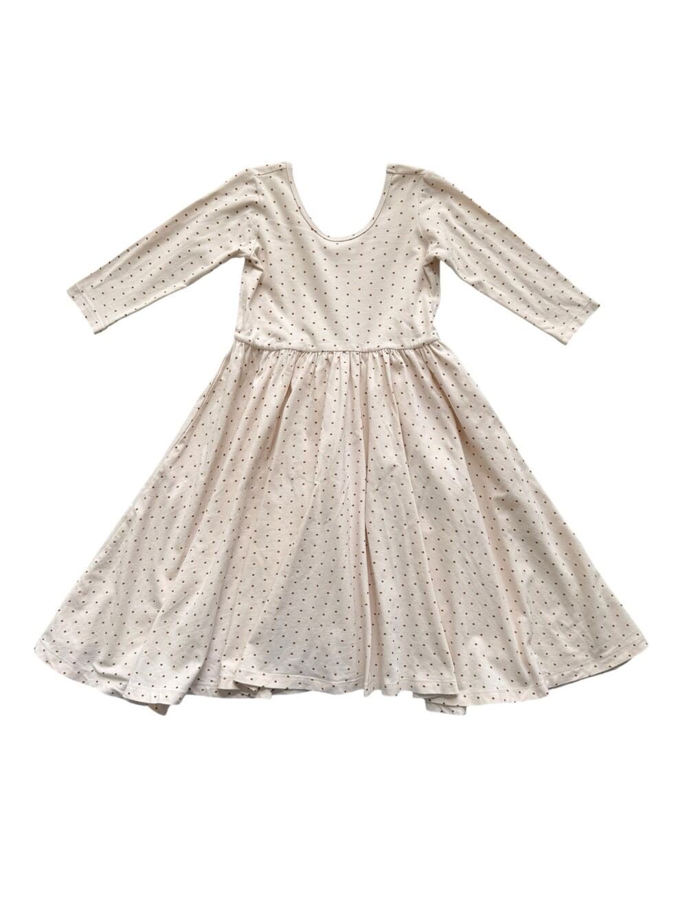 Alice + Ames Pumpkin Dot 3/4 Sleeve Ballet Dress Size 8
